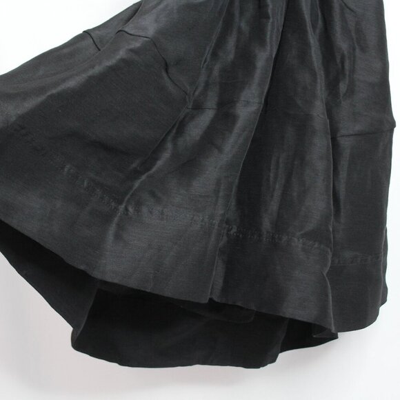 Aje Psychedelia Puff Sleeve Cut Out Mini Dress Tie Back Black Size Medium/8 - Picture 13 of 16